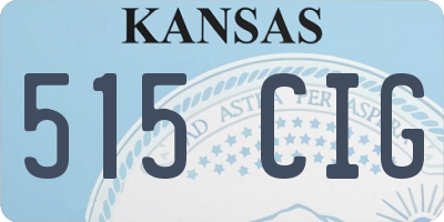 KS license plate 515CIG
