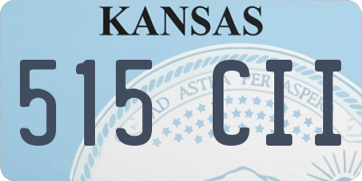 KS license plate 515CII