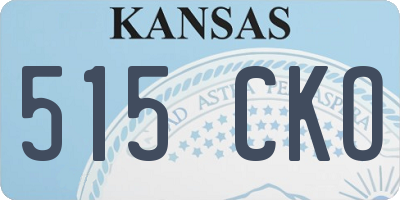 KS license plate 515CKO