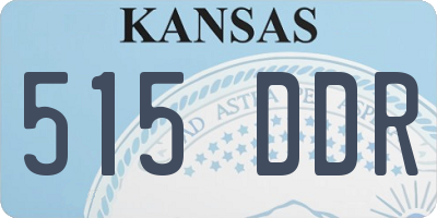 KS license plate 515DDR