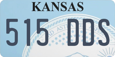 KS license plate 515DDS