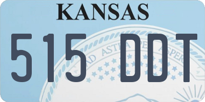 KS license plate 515DDT