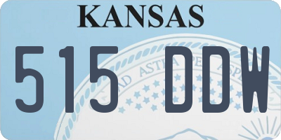 KS license plate 515DDW