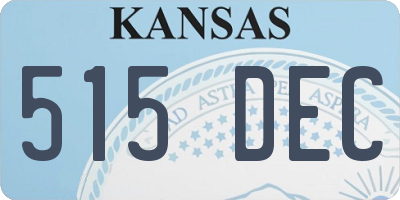 KS license plate 515DEC