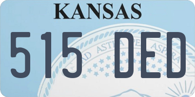 KS license plate 515DED