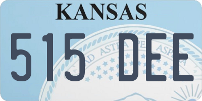 KS license plate 515DEE