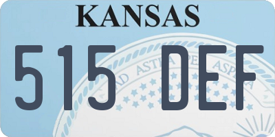 KS license plate 515DEF