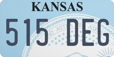 KS license plate 515DEG