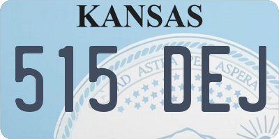 KS license plate 515DEJ
