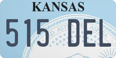 KS license plate 515DEL
