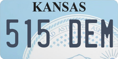 KS license plate 515DEM