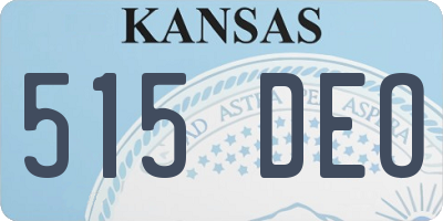 KS license plate 515DEO