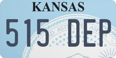KS license plate 515DEP