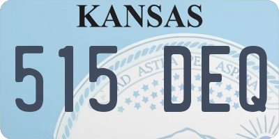 KS license plate 515DEQ