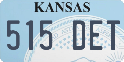 KS license plate 515DET