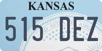 KS license plate 515DEZ