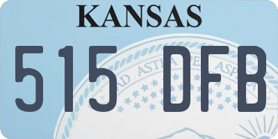 KS license plate 515DFB