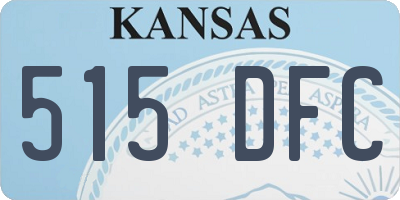 KS license plate 515DFC