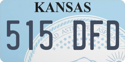 KS license plate 515DFD