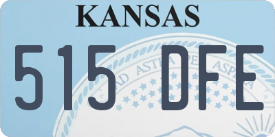 KS license plate 515DFE