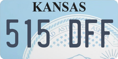 KS license plate 515DFF