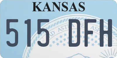 KS license plate 515DFH
