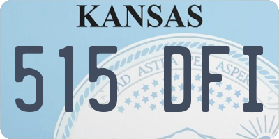 KS license plate 515DFI
