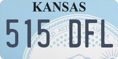 KS license plate 515DFL