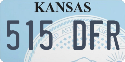 KS license plate 515DFR