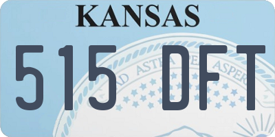 KS license plate 515DFT
