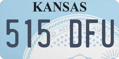 KS license plate 515DFU