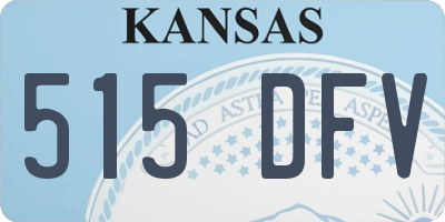 KS license plate 515DFV