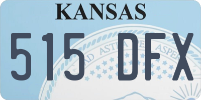KS license plate 515DFX