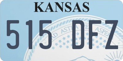 KS license plate 515DFZ