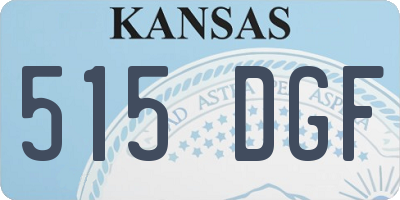 KS license plate 515DGF