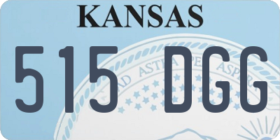 KS license plate 515DGG