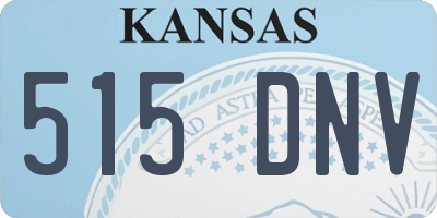 KS license plate 515DNV