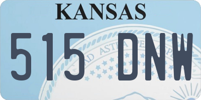 KS license plate 515DNW