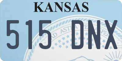 KS license plate 515DNX