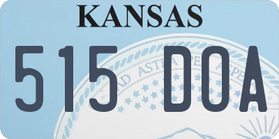 KS license plate 515DOA