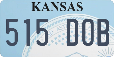 KS license plate 515DOB