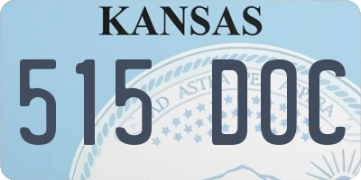 KS license plate 515DOC