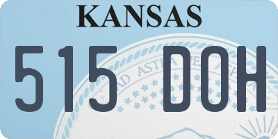 KS license plate 515DOH