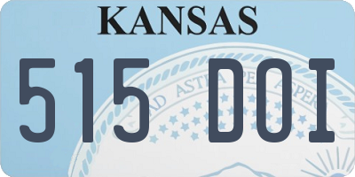 KS license plate 515DOI