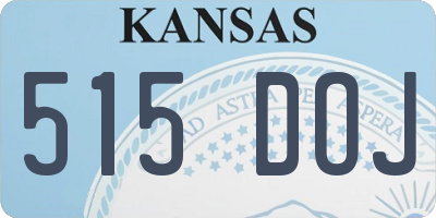 KS license plate 515DOJ