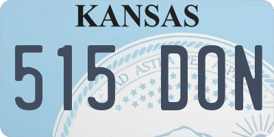 KS license plate 515DON