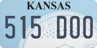 KS license plate 515DOO