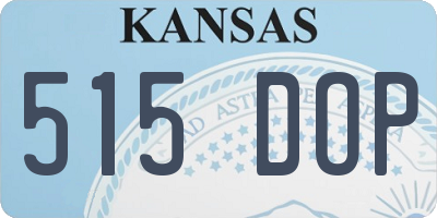 KS license plate 515DOP
