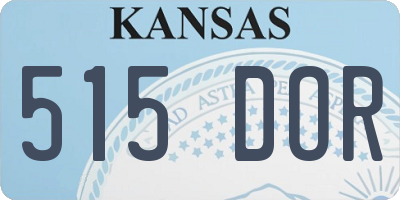 KS license plate 515DOR