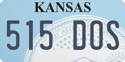 KS license plate 515DOS